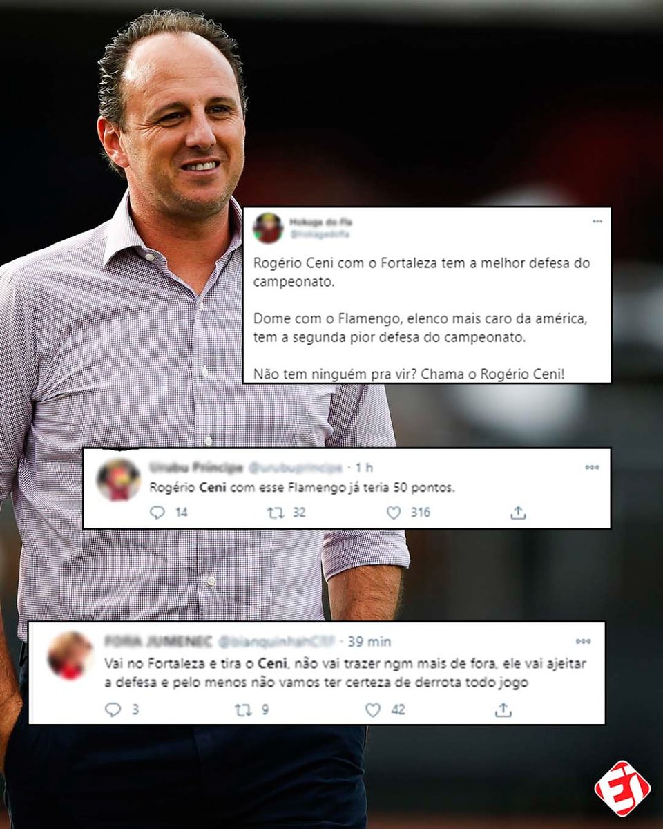 TNTSportsBR's tweet photo. Após a goleada sofrida pelo Galo no #BrasileirãoNoEI, torcedores do Flamengo pediram Rogério Ceni e colocaram #foradomenec nos TTs.

Qual a sua opinião, torcedor? https://t.co/Y94vuNkfaK