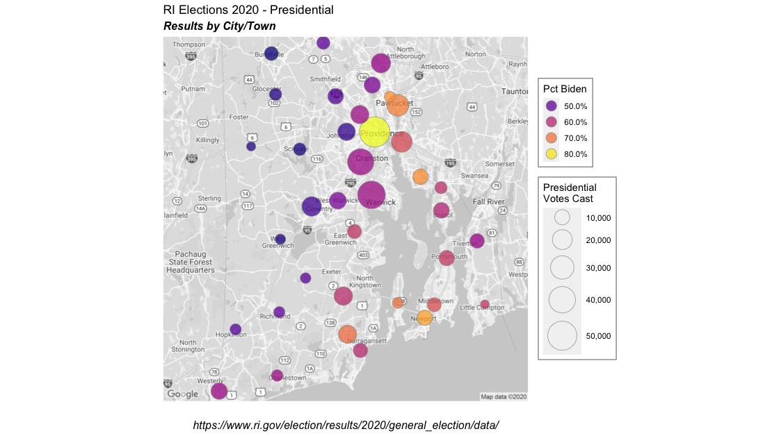 jsrichardson9's tweet photo. Remarkable how strongly these are correlated: @IanDon @steveahlquist @BillBartholomew @ScotMackRI 

Left map: RI Name Change Amendment results

Right map: RI Presidential Election results https://t.co/hxGuTcVL8Y