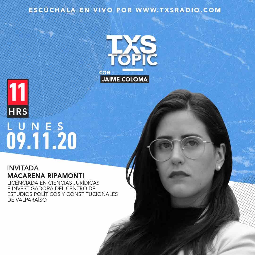 txsradio's tweet photo. @MacaRipa se toma #TXSTopic en la #GranMañanaCientífica en #TXSRadio
Investigadora del centro de estudios políticos y constitucionales de Valparaíso, estará desde las 11:00hrs junto @JaimeColomaT para acompañar tu mañana con toda la informado y datos que necesitas 📲 https://t.co/s6bZMIorpk