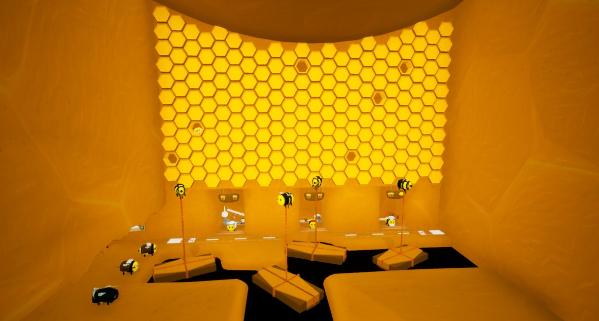 HiveMind_Game's tweet photo. Two new hives have opened for business, with moving and spinning platforms as they finish construction!

Buy Now! 
🐝https://t.co/a1H38hsNOp🐝

#hivemind #gamedev #indiedev #indiegamedev #solodev #indiegames #indiegame #indieworldorder #coop #partygame #3d #3dmodel #bees #steam https://t.co/4PSu3NcrrA