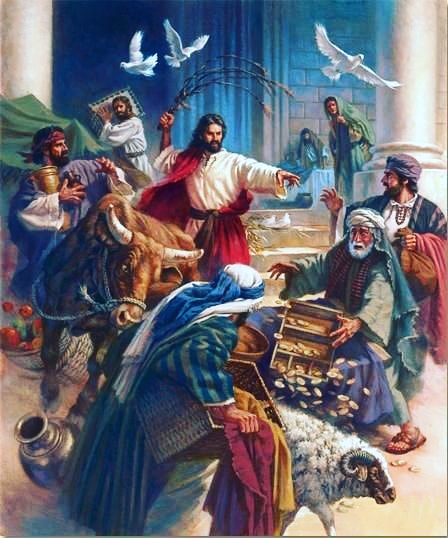 legion_las's tweet photo. EXPULSIÓN DE LOS VENDEDORES DEL TEMPLO.  .. y dijo a los vendedores de palomas:  "Saquen esto de aquí y no hagan de la casa de mi Padre una casa de comercio.." (Juan 2, 16) https://t.co/RDNGalYQZ7
