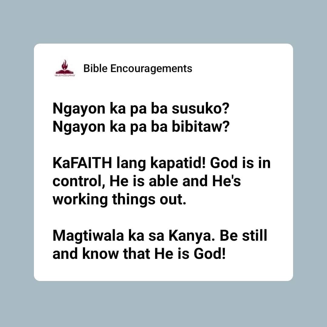 biblencourage's tweet photo. kaFAITH kapatid! https://t.co/A9nqiofyIH