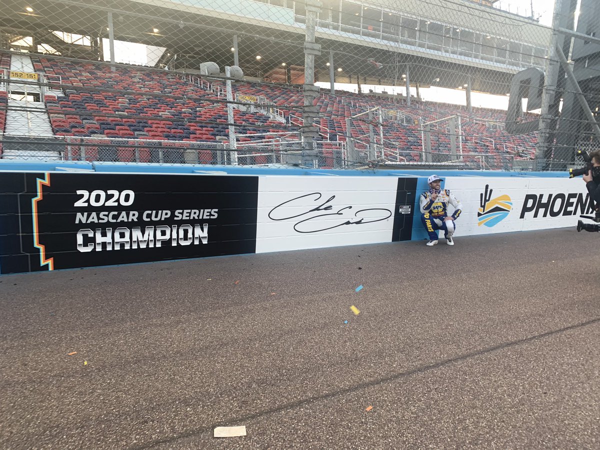 TeamHendrick's tweet image. It’s safe to say that @chaseelliott left his mark on the 2020 season. 😎