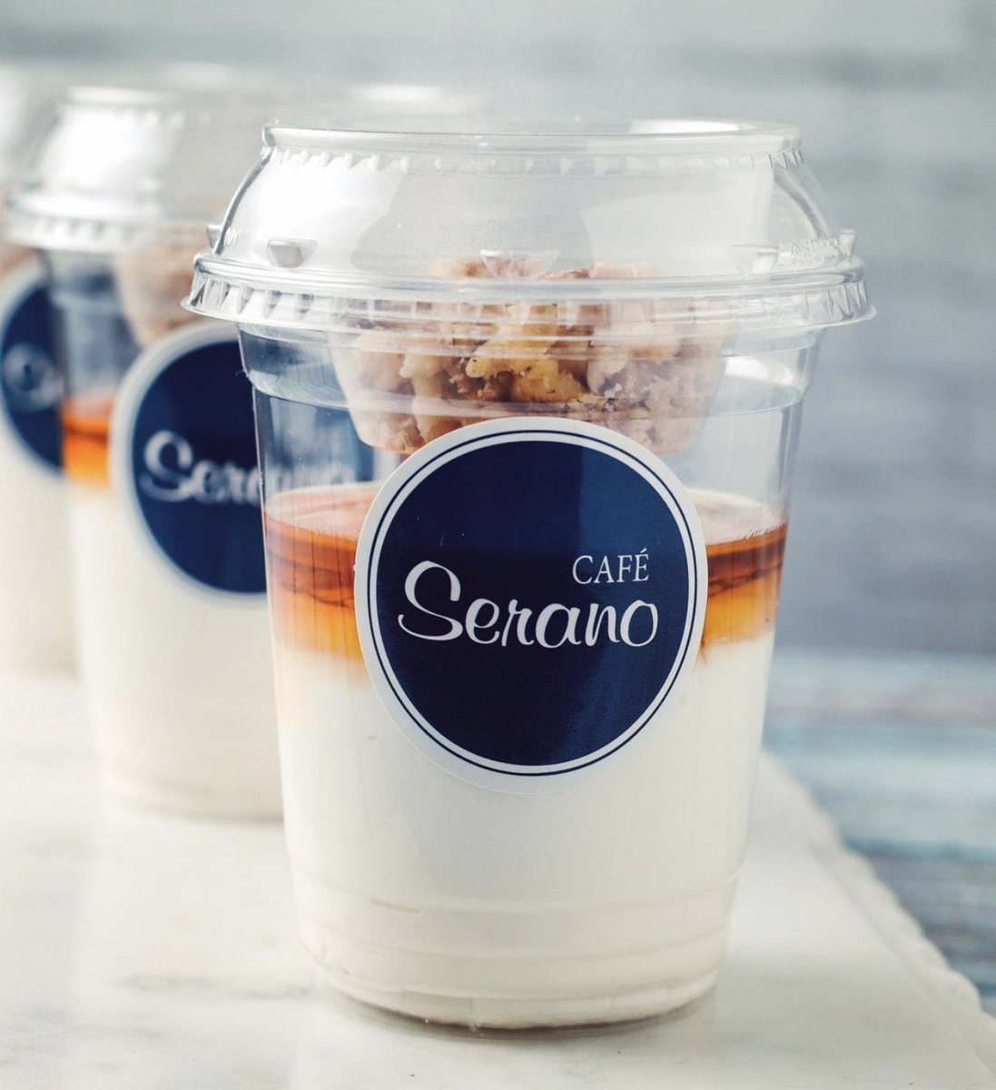 CafeSerano's tweet photo. Our real authentic Greek yogurt is so thick and topped with imported Greek honey and chopped walnuts!!! Perfect for breakfast or a snack.  #grabngo #dineout #fresh #real #thick #greekyogurt #yogurt #honey #protien #mediterraneandiet #cafe #torontocafe https://t.co/uO2R1SbEiD