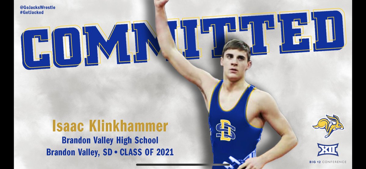 igklinkhammer's tweet photo. Super excited to announce my commitment to South Dakota State University. #Getjacked https://t.co/qDF2XygBUr
