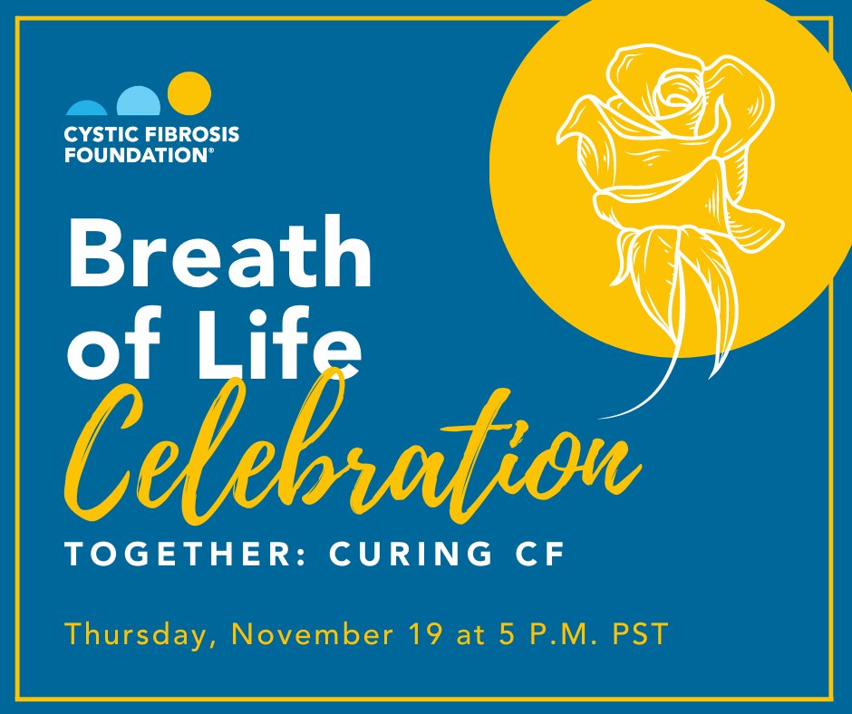 CFF_Oregon's tweet photo. You are invited to join us virtually and enjoy the Breath of Life Award presentation to Preston W. Campbell, III, MD, and special guest appearances from Matt Rogers, Victoria Shaw, the sINgSPIRE Virtual Choir, and more! Reserve your seat today: https://t.co/Ed4PTKRlpU https://t.co/r2F0J2laPL
