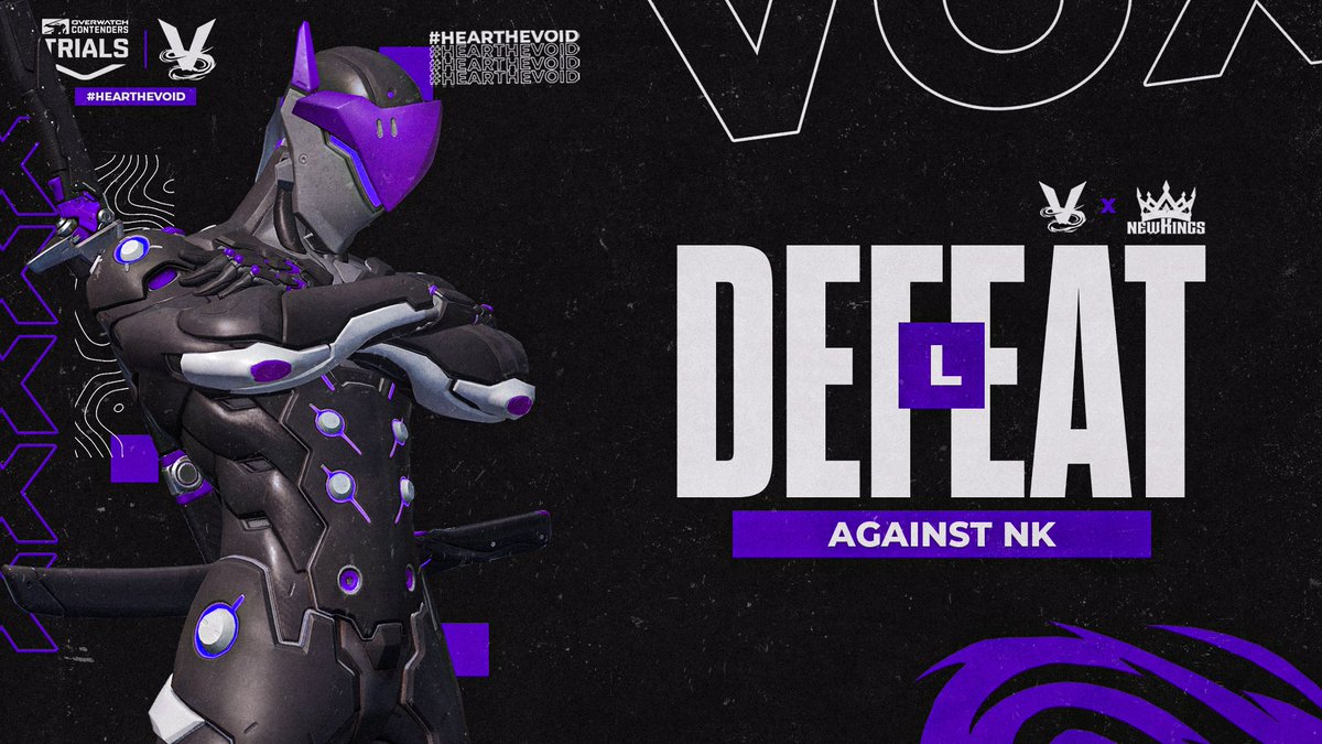 We finish our Trials run with another loss. Ggs @NewKings_OW 👊 We will see what the future brings, so stay tuned for updates 😎 #HearTheVoid