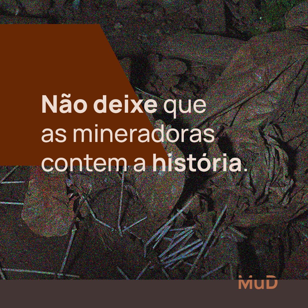 mudmuseu's tweet photo. Enquanto você se emociona com a destruição do crime de Mariana, elas seguem lucrando.

Nesta exposição, convidamos você para conhecer a Samarco, autora das devastadoras obras, em uma parceria destruidora de BHP e Vale. 

https://t.co/WLV64FgTdN https://t.co/sGwZh7QvSu
