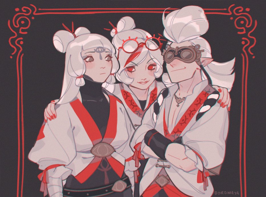 doromaya's tweet photo. sheikah trio 🤍 https://t.co/CKkvaGJc99