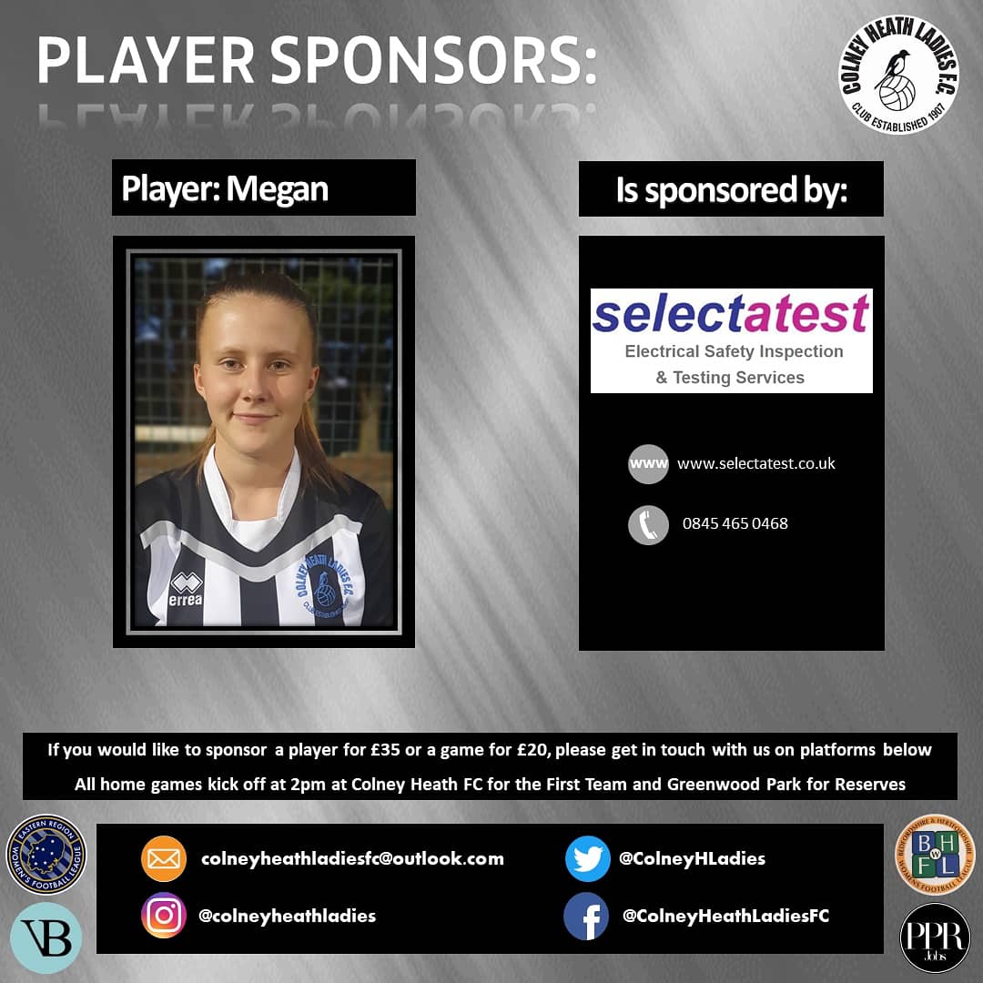 Colney Heath Ladies on Twitter "⚠️PLAYER SPONSORSHIP⚠️ The last thank