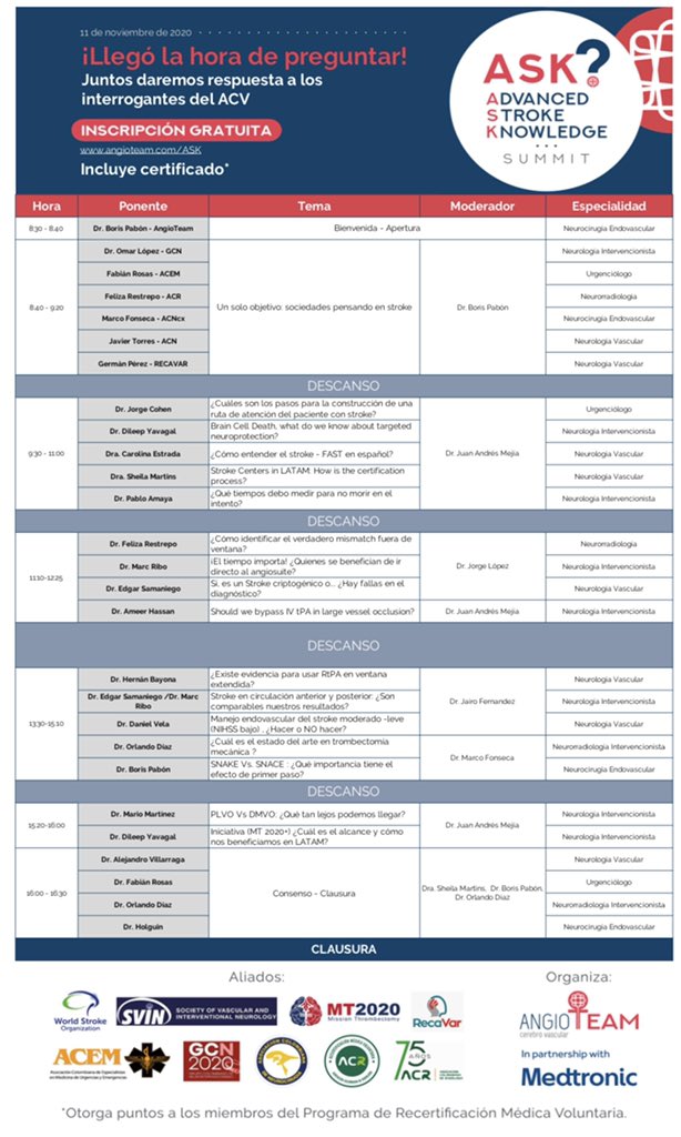 boris_pabon's tweet photo. ASK? Summit Countdown, focused on questions about stroke “hot” topics. Advanced Stroke Knowledge from colombia 🇨🇴 https://t.co/6syFYqTF1T