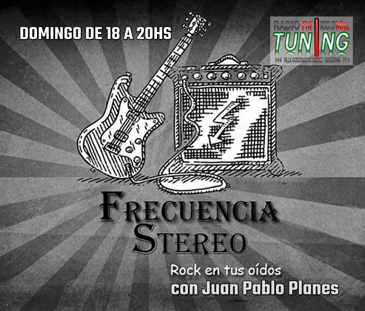 TuningVgg's tweet photo. a las 18hs Juan Pablo Planes te presenta lo mejor del Rock Nacional e Internacional además de los nuevos lanzamientos. "Frecuencia Stereo" por Tuning 106.9Mhz Villa Gobernador Galvez Argentina... escuchanos también por internet...  https://t.co/7mQ6zpFvet https://t.co/y4OzGKUVKz