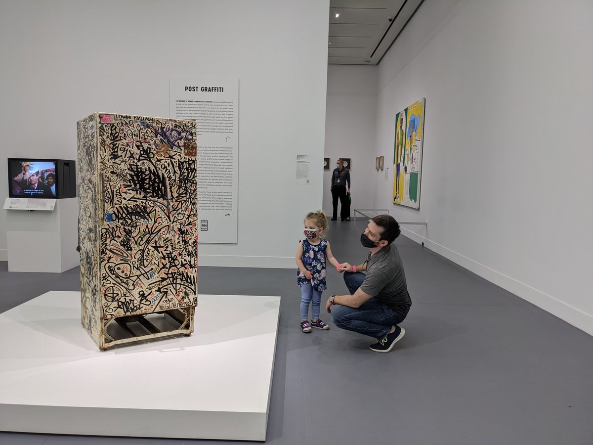 ableimes's tweet photo. Cautiously exploring #Basquiat and the #HipHopGeneration 👑 This kiddo's favorite thing? The fashion, of course 😎 @mfaboston https://t.co/FB5u7uFtKs