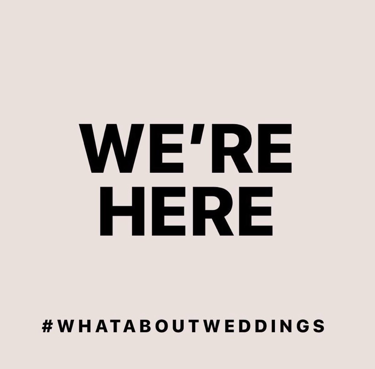 #whataboutweddings <a href="/BorisJohnson/">Boris Johnson</a> we need your help We need to know when people can marry again We need you to see weddings can be covid secure <a href="/RishiSunak/">Rishi Sunak</a> we need you to recognise our worth We need you to understand how this path of uncertainty is affecting people’s mental health