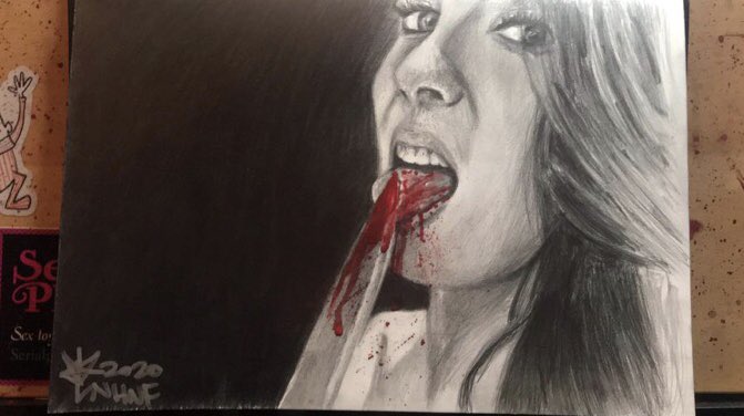 NhnfPencil's tweet photo. Drew a friend added my finishing touch too what y’all think #mutantfam #deadcanvas @mistajroc614 @CanvasDead @glitter_bat_ @SetDarcyFree @thholyghost @babydollblade @SirenSaintSin @sootygrunter79 @bloodofkirby @TarantulaLola @Horror68Joe @Boobafett69 @Lilys_Lab @PromoteHorror https://t.co/cnHpuv4iIL