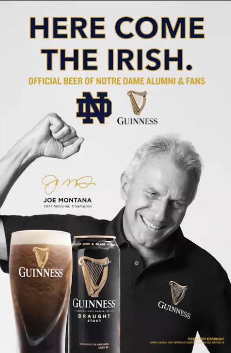NunoTeles6's tweet image. Great to see the Guinness ads during the ND game yesterday. Go Irish , Go Guinness. ND besting no.1.