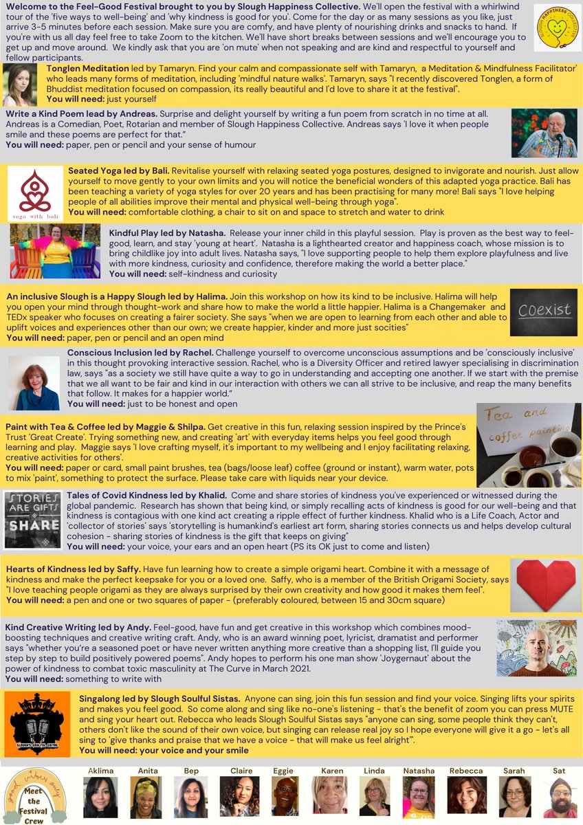 happyslough's tweet photo. The Feel-Good Festival Programme https://t.co/cJqvMw7VYh