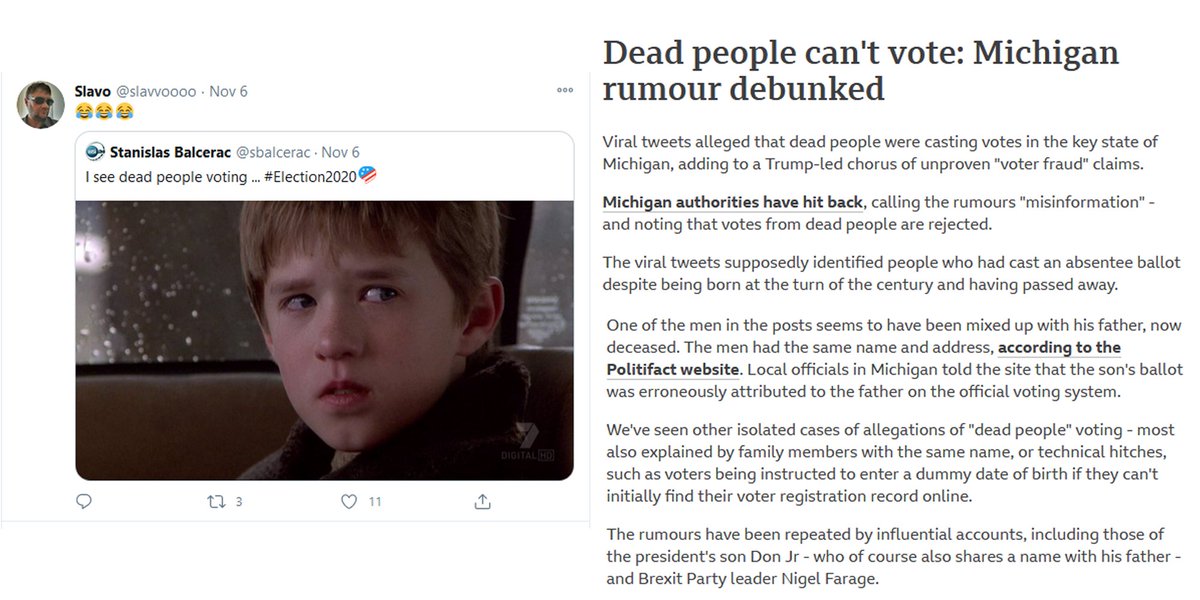 Bart_Wielinski's tweet image. A tu redaktor funkcyjny mediów narodowych powiela #fakenews o głosujących umarłych. 

Szkoda, że nie przeczytał materiału BBC demaskującego tę historię jako kłamstwo.
Oto link:
bbc.com/news/election-…