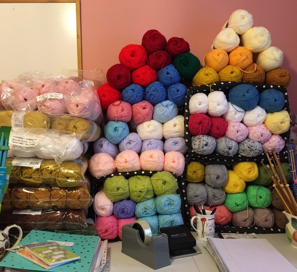HandKnittedLove's tweet photo. Five balls of yarn sold from my lockdown home stash this evening collection tomorrow from a lovely customer!
Do a little dance ๐ #indie #workfromhome #woolshop #lockdownsales #shoplocal #workadifferentway https://t.co/L7jAkTZFAg