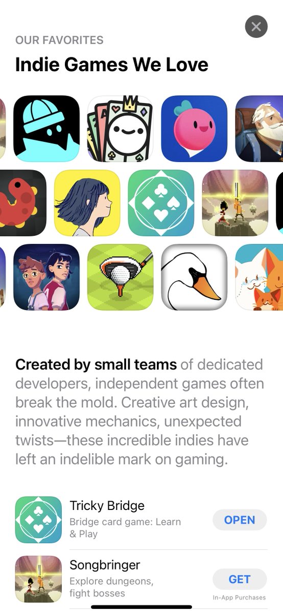 TrickyBridge's tweet image. Tricky Bridge featured again on the @AppStore today! Thank you, store editors! @AppStoreGames