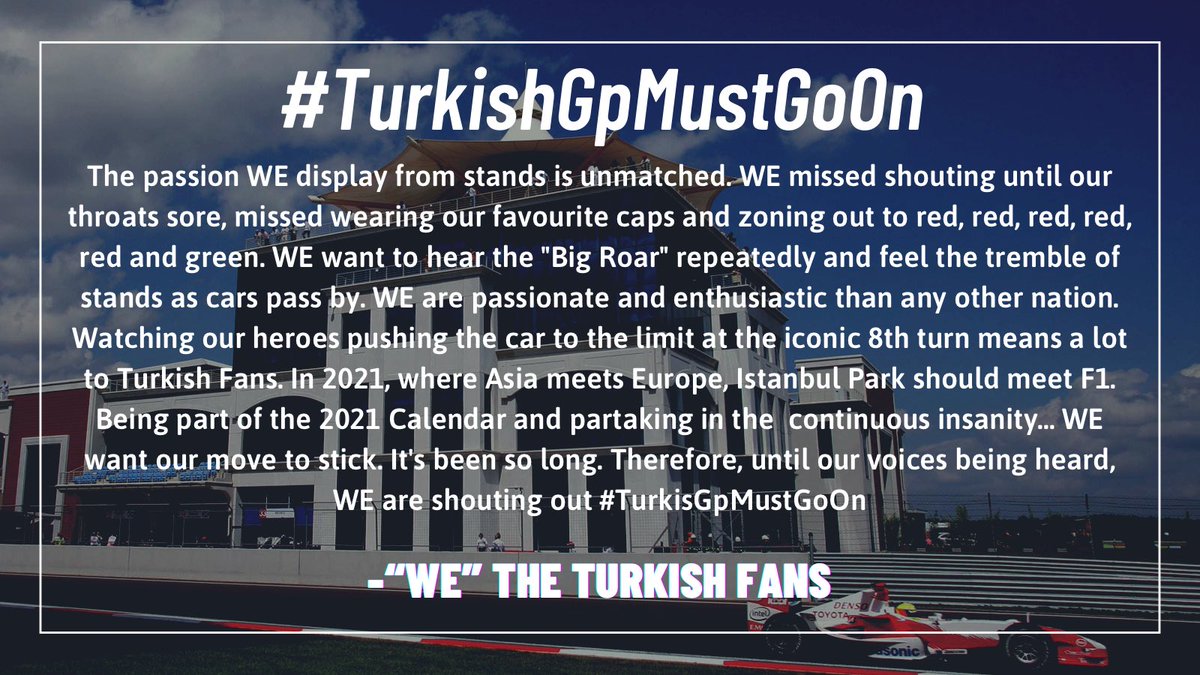 abdrrhmntbs's tweet photo. #TurkishGPMustGoOn https://t.co/k5CsPPxmCS
