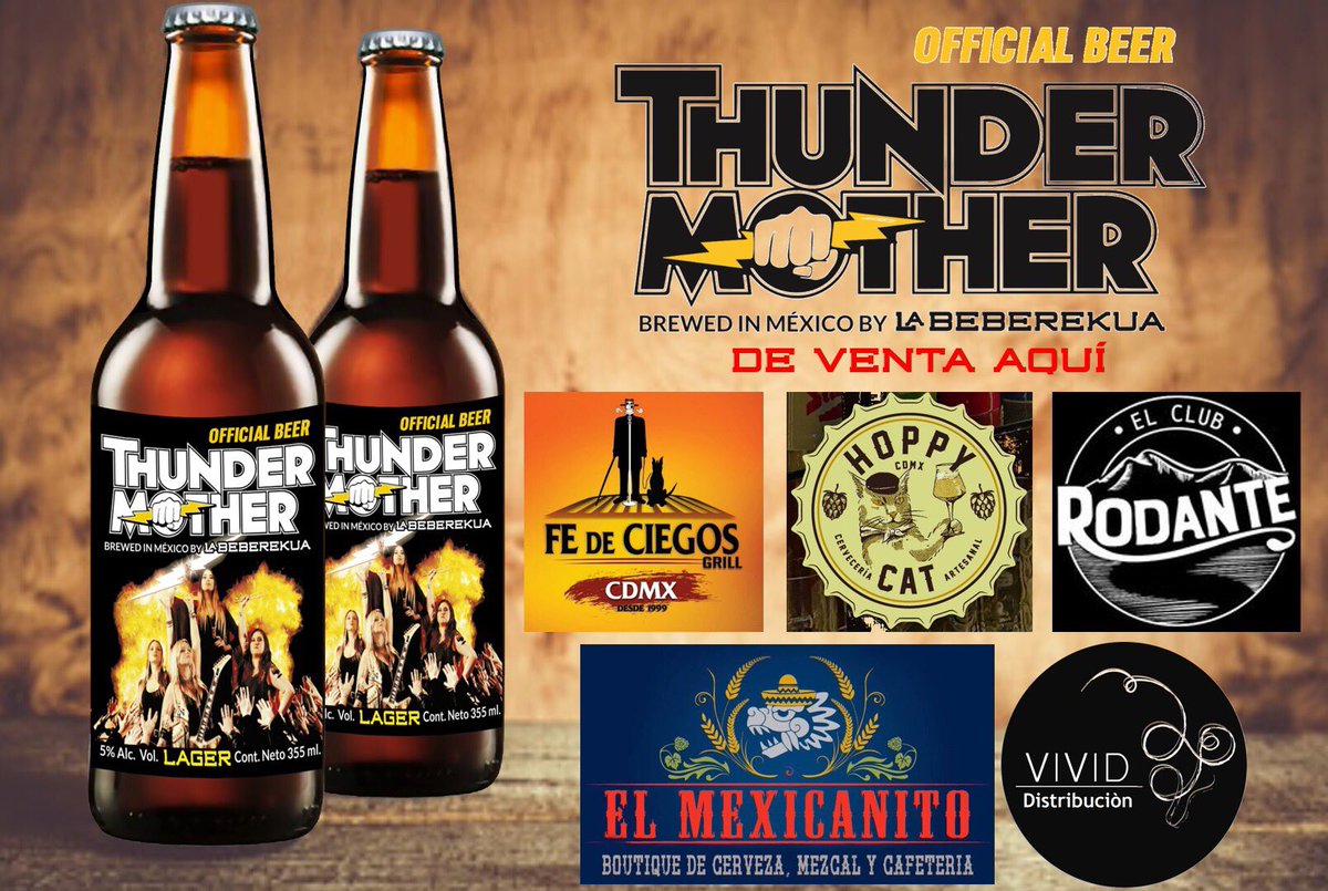 Ya pueden disfrutar de su Thundermother Official Beer..🍻Disfrútenla bien fría!!!