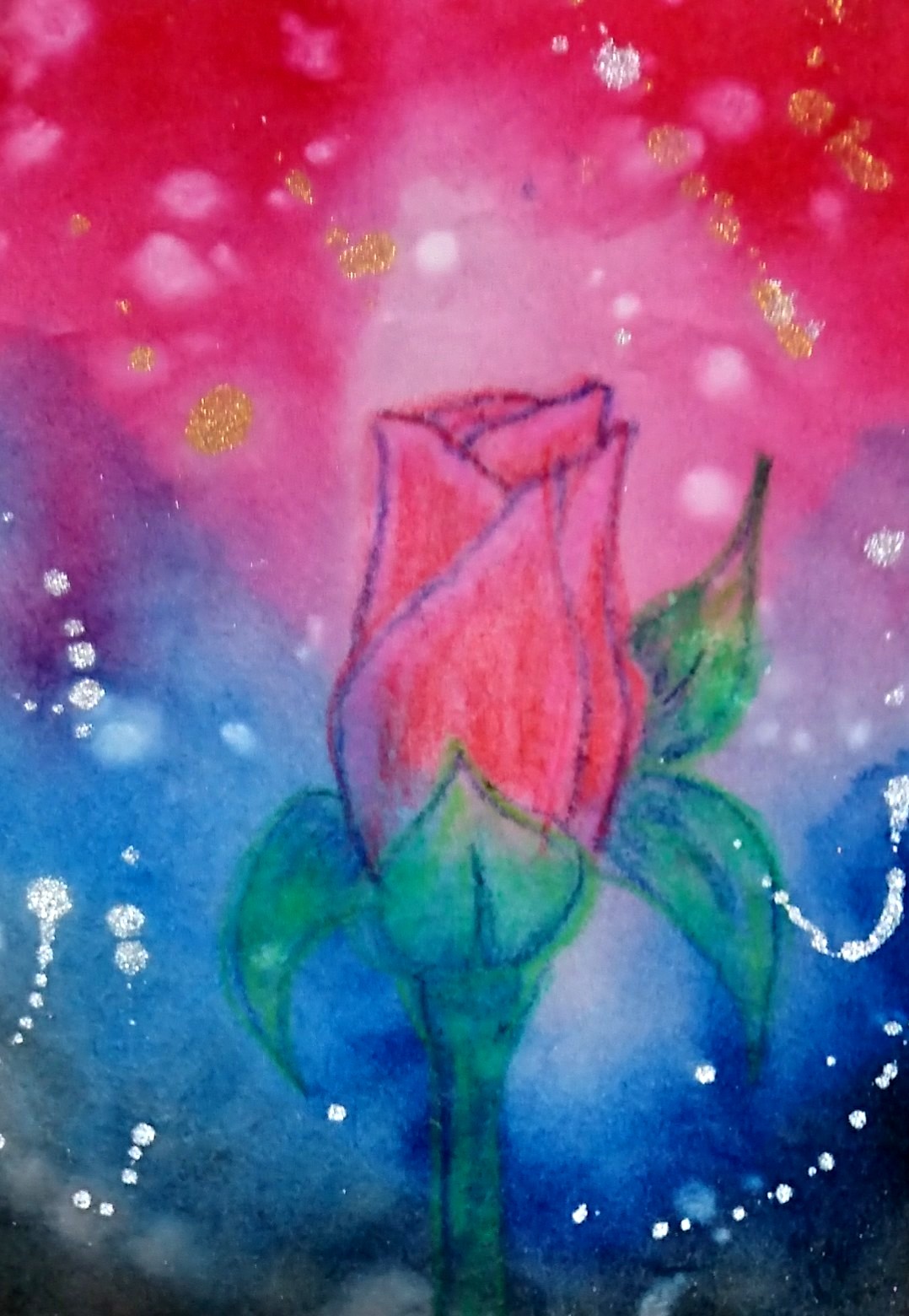 Minoriart 小休止中 薔薇 Rose 蕾 Bud 水彩 Watercolor Watercolorpainting アート Art Drawing Artworks 色鉛筆 Colorpencil T Co Xqfrr5tbv5 Twitter