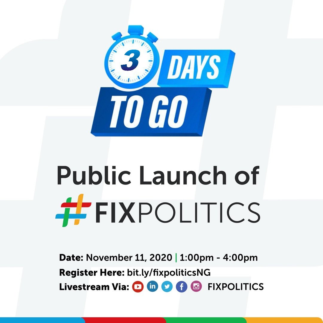 BimboLoyede's tweet photo. It's time to @fixpolitics in Nigeria. It's time to raise our voices and as the young people will say today... #sorosoke. The @fixpoliticsng initiative is a key step towards addressing and transforming the regulators, the electorate and the political class. https://t.co/IK3RGTsVIZ