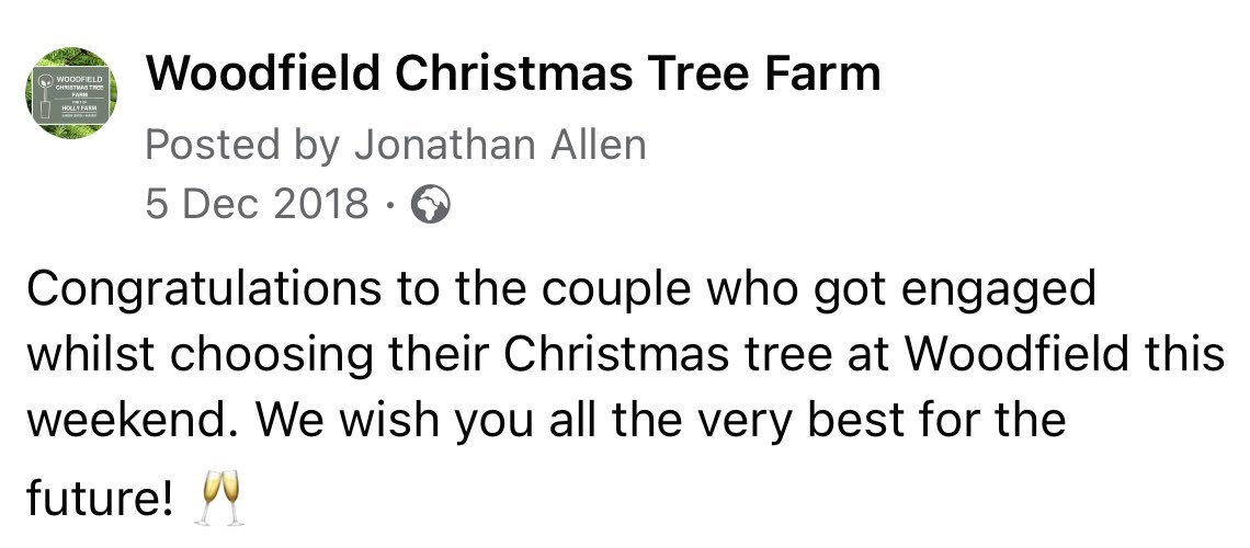 Who wouldn’t want to get engaged in a field full of Christmas trees! 🎄🌲💍 

#engaged #christmas #christmastrees #sunday #magical #love