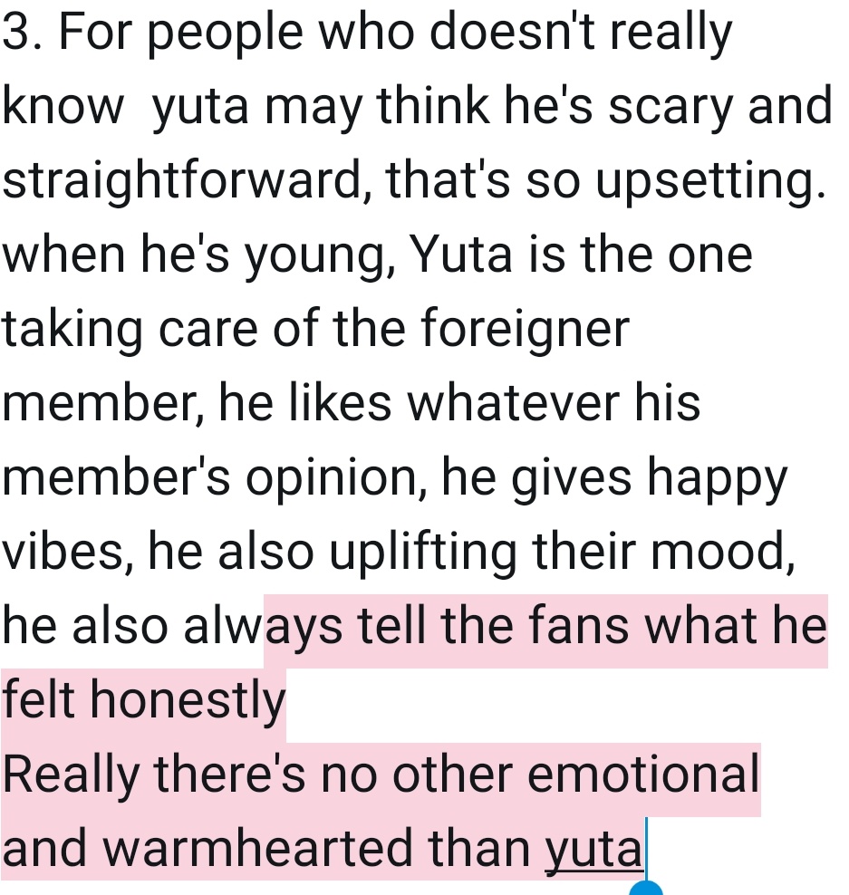2. Yuta seems hurt for real TT from the outside yuta may seems cold but on the inside he's such a warm person TT he compliment DJ when he change his hair styles, it can be seen that he really cares about the new jpn member shotaro, Yuta please dont get hurt ㅠ