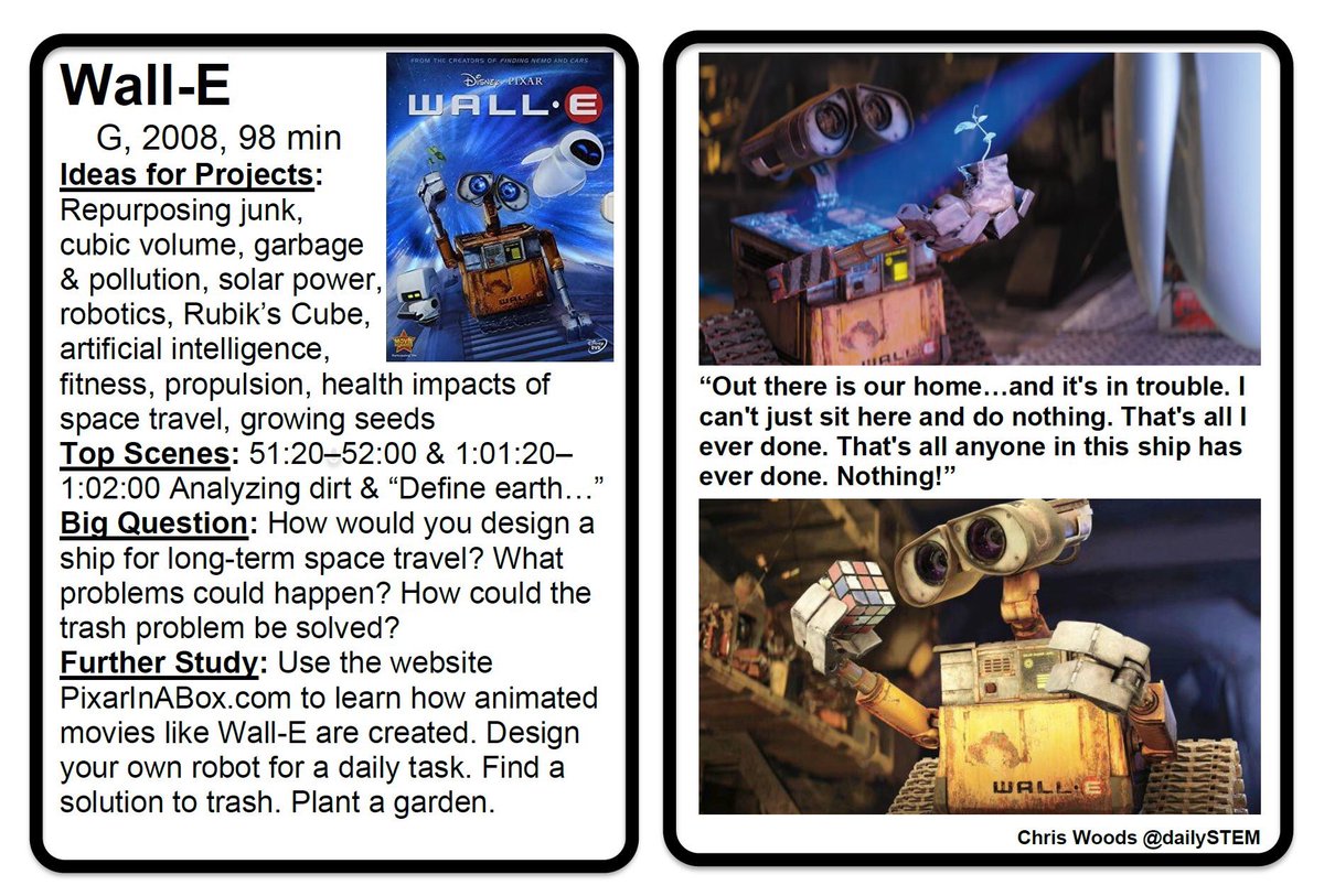 dailystem's tweet photo. Hey parents...celebrate #NationalSTEMDay with your kids tonight by watching some #STEMmovies 🎥 🍿 
Here’s a few ideas ⤵️ https://t.co/c705Bgw7fD