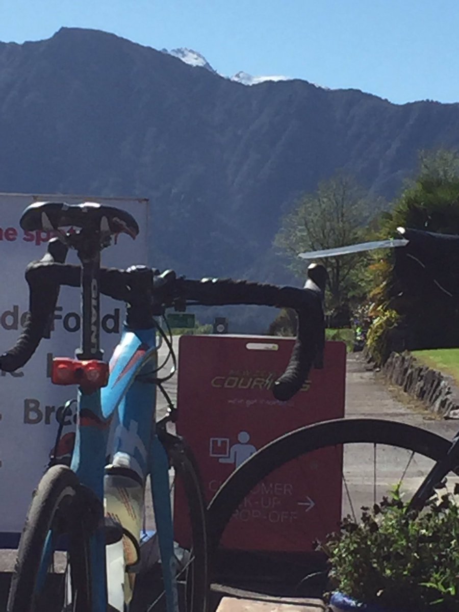 RBlaikie's tweet photo. Coffee ☕️ #5 on #PhantomRide #SouthernAlpsTour

Harihari, Pukeko Store &amp; Cafe. With savoury scone that’s best and freshest on tour so far. #numnum https://t.co/xqtWvL3ZJK
