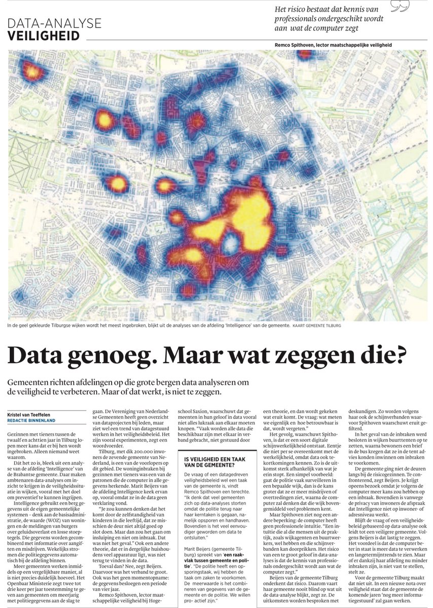 Veiligheidsexpert Marit Beijers @gemeentetilburg "De politie heeft een opsporingstaak, wij hebben de taak om zaken te voorkomen.
