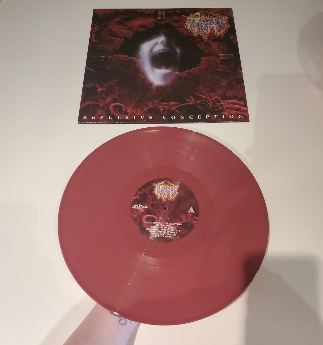 TheMetalheadBox's tweet photo. Now spinning BROKEN HOPE Repulsive Conception! The successor to Bowels of Repugnance. Straight up, nothing fancy Death Metal with melodic shifts and acoustic interludes, which help drive along this mighty beast.🤘#brokenhope #repulsiveconception #deathmetal #metal #RIPjoeptacek https://t.co/IiAqG9yj0X