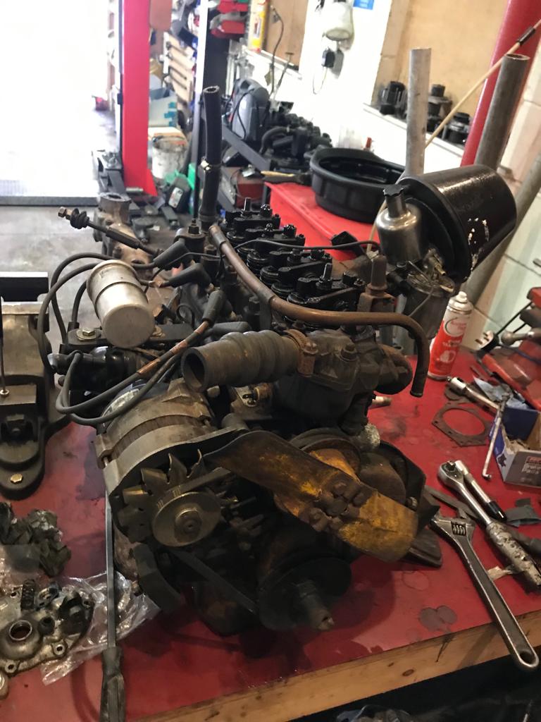 MDHOOT_'s tweet photo. Our vehicles are not all in glorious condition, some of them are as you would’ve found them at the time when they were used. This is the Morris Minor 1000 engine when the tablets were being added. Since then a new water pump has been added and the morris is up and running  👍 https://t.co/bfVk7HaGhV