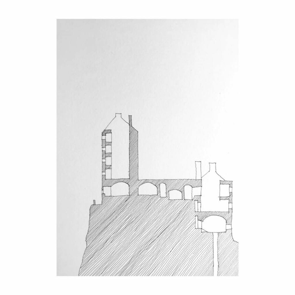 calumdarchitect's tweet photo. And a castle section drawing rarely disappoint. This really brings the relationship of the two tower structures, and proximity to coast, to life. #ravenscraigcastle #sectiondrawing #scottishcastles #scottisharchitecture #castledrawing #plandrawing #drawi⦠https://t.co/UcIY0JyevX https://t.co/wXCXu5wk1L