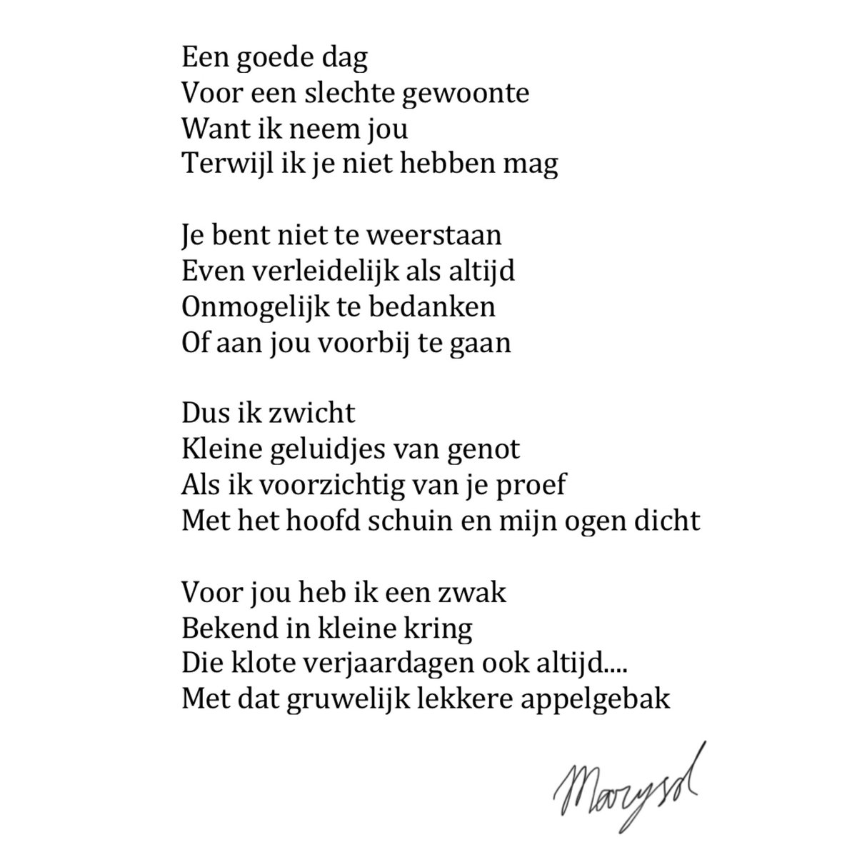 MarysolHoog's tweet photo. Wanneer de lust (te) groot is... 
• 
• 
#liefdevoorletters #woordkunst #schrijfselsvanuitdeziel #versje #rijmpje #schrijvenvanuithethart #gedicht #schrijfsels #schrijven #creatief #versjes #poezie #gedichten #dichter #schrijver #gedichtjes #schrijversvaninstagram #kunst #rijm https://t.co/JvS6O0LhpA