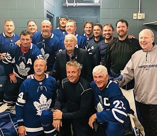douggilmour's tweet photo. Rest In Peace to Leafs legend Howie Meeker. A great leader and even better person. Sending love to the Meeker family. 💙 https://t.co/9wzpqMO1Db