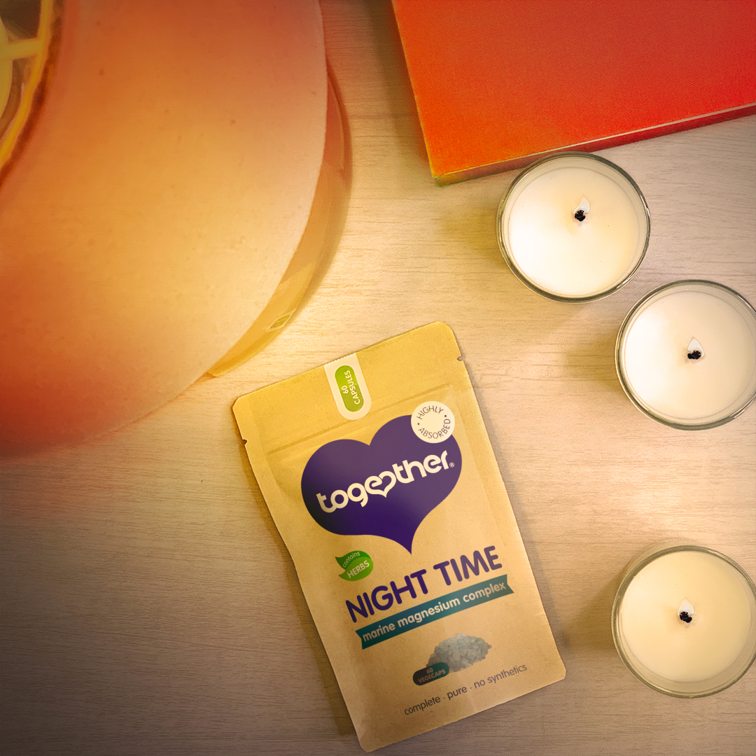 #Nootropics are natural compounds that play a helpful role in enhancing our brain activity &amp; balancing our mood

Our Night Time Complex contains the nootropic 5-HTP along with ocean-sourced magnesium - the perfect bedside companion to sooth the mind &amp; rest togetherhealth.co.uk/collections/su…