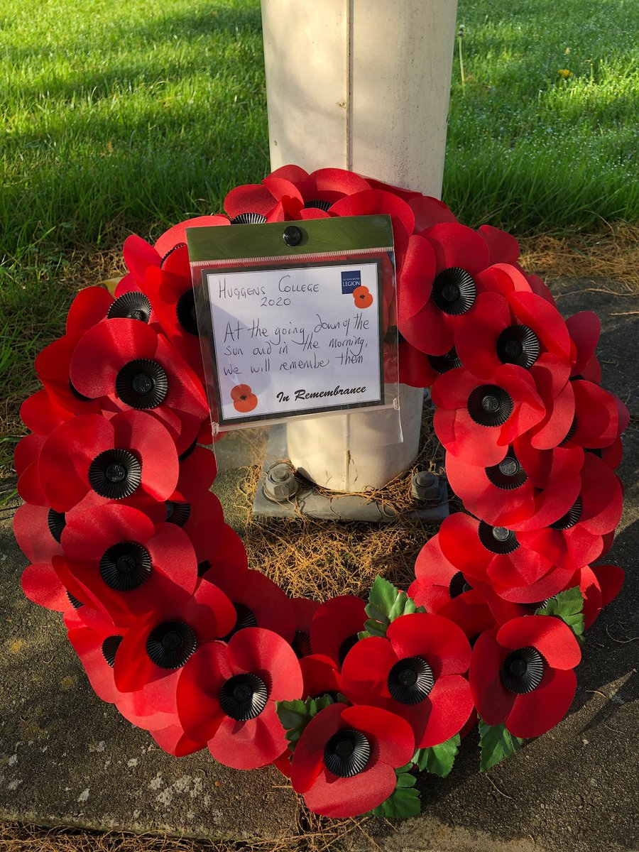 HuggensK's tweet photo. #huggens college. #almshouses #RemembranceDay2020 socially distanced Collegians. https://t.co/9zcnDyts2G