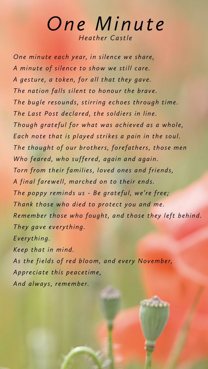 Wrote a short verse for Remembrance Day 🌺 #PoppyDay #RemembranceSunday2020 
<a href="/PoppyLegion/">Royal British Legion</a>