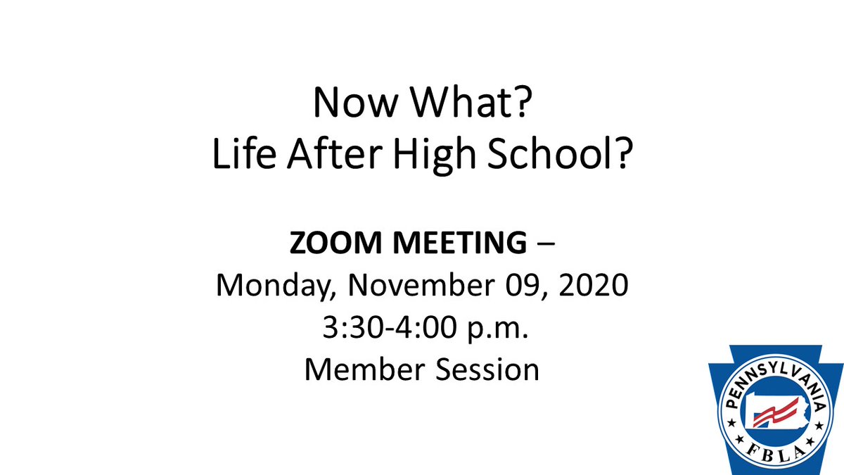 pafbla's tweet photo. PA FBLA Virtual Leadership Experience -- Monday, November 9, 3:30 pm:   Register for This Session at:  https://t.co/uphDfZgmDD https://t.co/1cnZ9PefrI