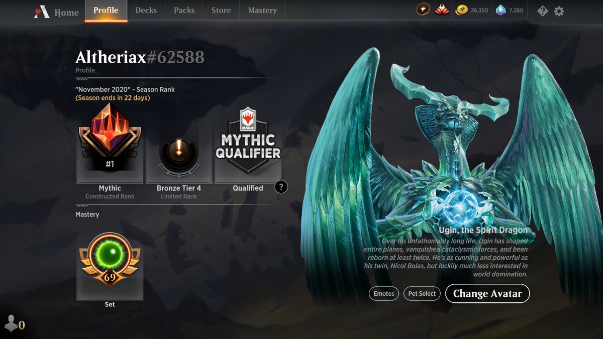 AlthMtg's tweet photo. Wooo today marks a full week of ending every day at rank #1 on the ladder! I didn't screencap every day cos I had no idea this would happen but I'm gonna see how long I can keep this rolling for, will update in replies 🥳 https://t.co/JTrvjpazyJ