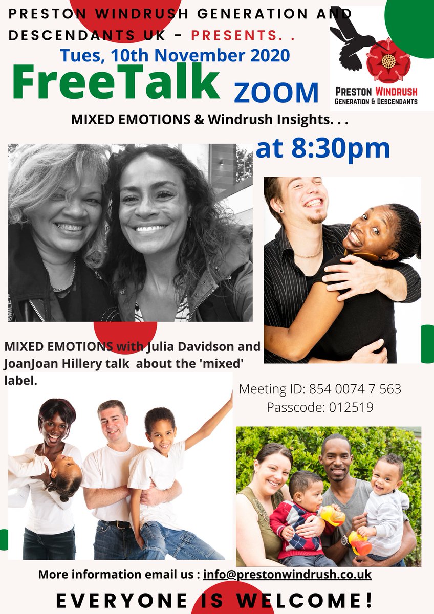 WindrushPreston's tweet photo. Thank you @oprah48 Be great if yo and friends can also join us this Tuesday evening its FreeTalk. . .
#GreatTopics #Windrush #FreeTalk #SafeandFree https://t.co/wArOiMy4cp