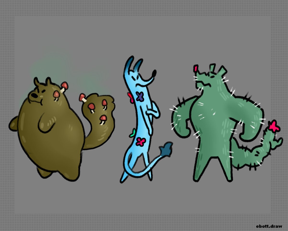 Jawstrax's tweet photo. little boys 🥰 
#furry #furryart #furryartwork #characterdesign #originalcharacter #oc #drawings #art #cactus #flowers #Mushroom #furryoc #tinydraw #draw https://t.co/OvqhzyKYSu