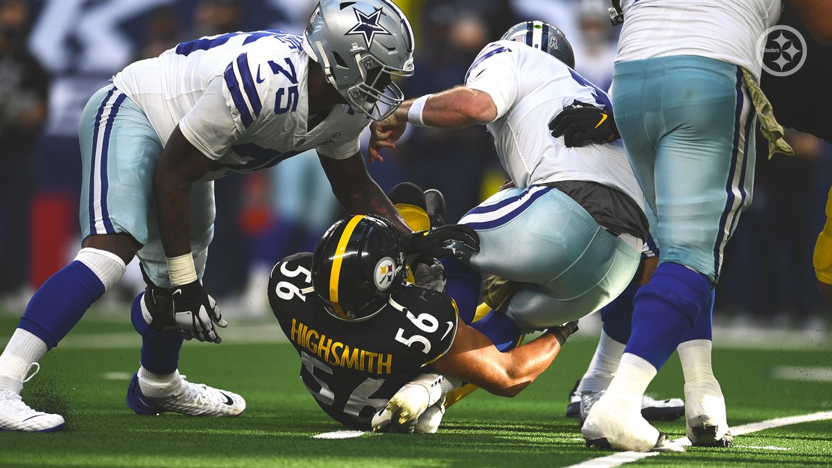 steelers's tweet photo. First career sack for @highsmith34 👏 https://t.co/Onet9VflXs