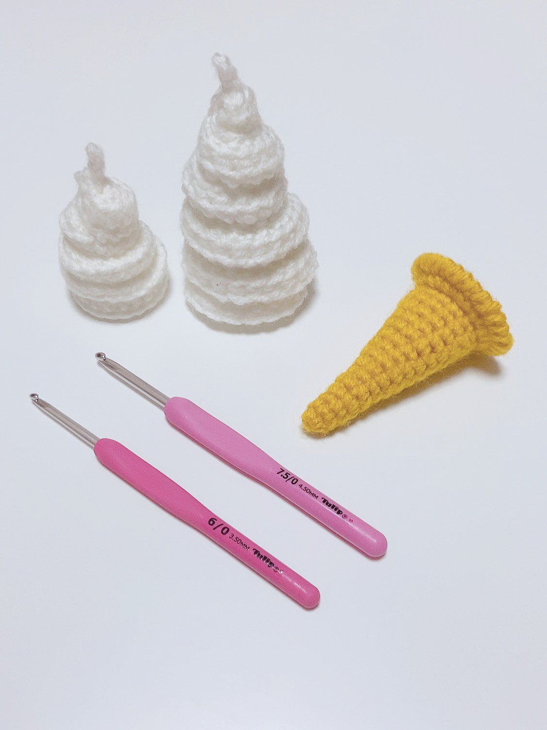 は*ち様 ソフトクリームくんのあみぐるみ◎ 【かぎ針】ソフトクリーム