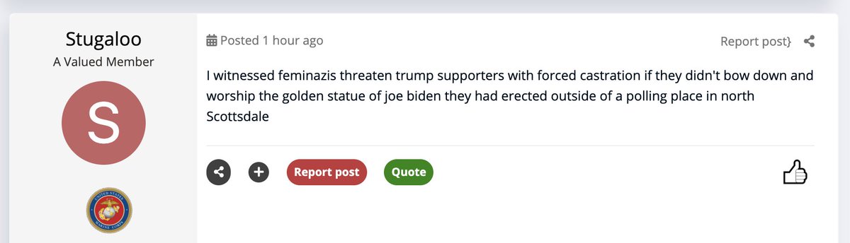 posts like these are very funny & made me laugh! but more importantly: for every moment that site is down, the odds increase that some would-be rittenhouse doesn't log on & meet the guy who gives him a gun. it's entirely possible some shitposter with a heart of gold saved a life.