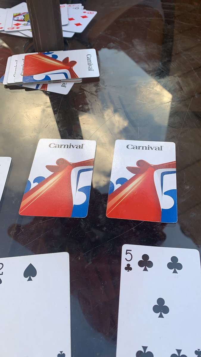 Playing cards on the back porch w/friends. Although dreaming of <a href="/CarnivalCruise/">Carnival Cruise Line</a> Hopefully in March! #Needacruise #allforfun #funforall