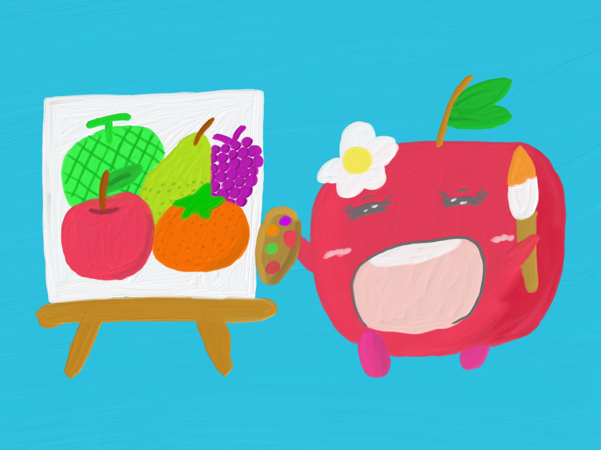 Twitter 上的 Aki かわいい子供 動物イラスト描きます フルーツの絵を描いているりんごちゃん イラスト イラストレーター りんご フルーツ 果物 オリジナルキャラクター アート 絵描きさんと繫がりたい イラスト好きな人と繋がりたい T Co